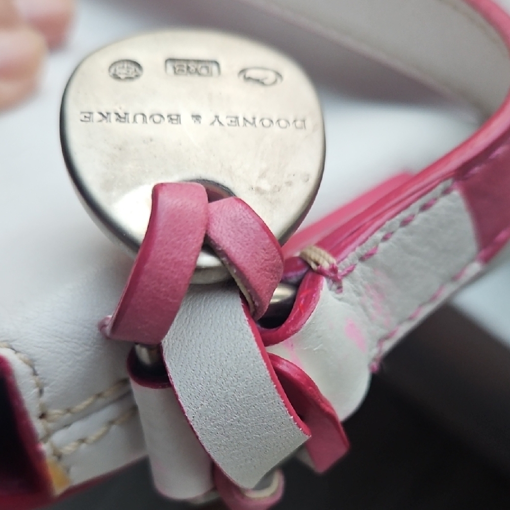 Dooney & Bourke White and Pink Crossbody Bag - Picture 6 of 13